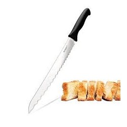 Cuchillo para pan dentado de acero al carbono